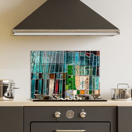 Wallity Cuadro Decorativo de Vidrio Templado Multicolor 50 x 70 cm